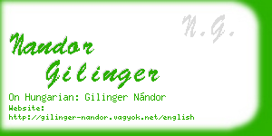 nandor gilinger business card